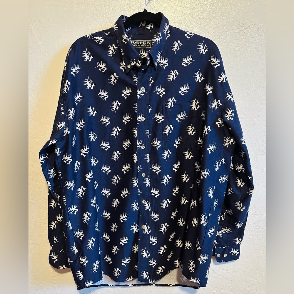 Roper Range Gear Mens Button Down-Size L